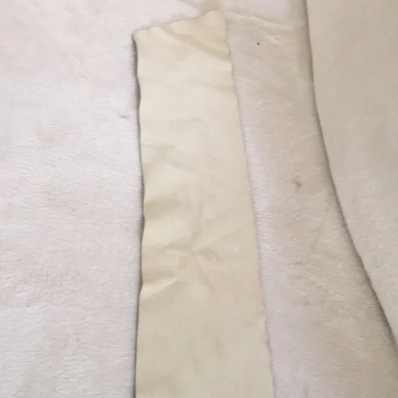 Comme des Garcons Cream Belt with Silver Ring